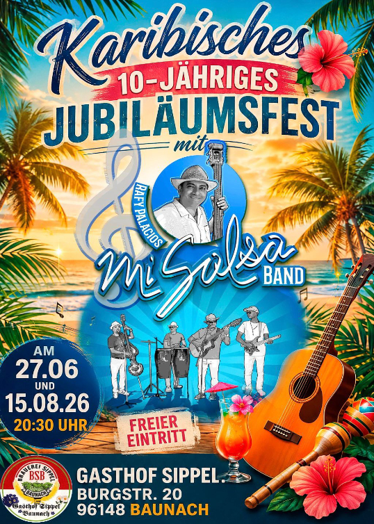 Karibisches Jubiläumsfest Rafy Palacios